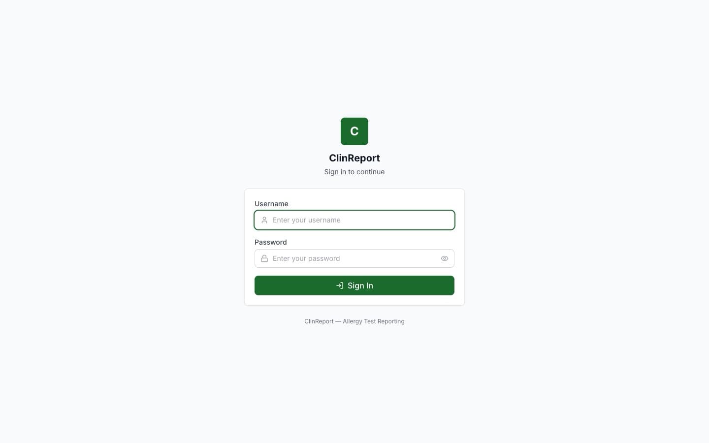 ClinReport — Turns allergy test results into patient-ready reports.